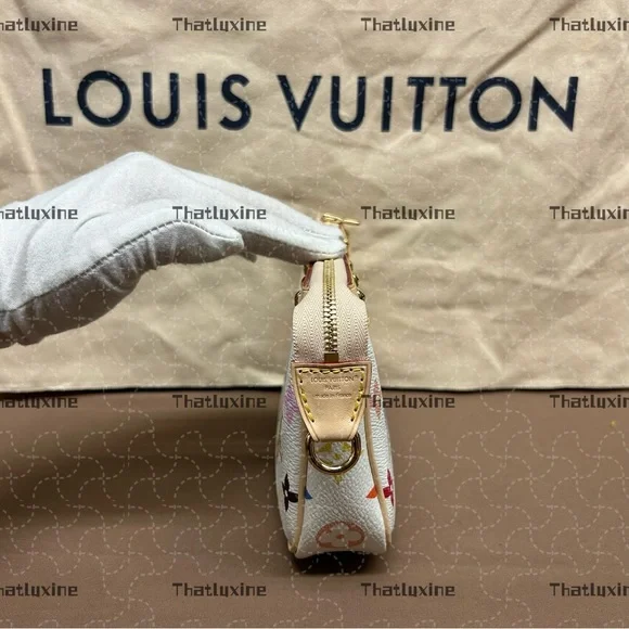 Louis Vuitton White Multicolor Monogram Clutch - Picture 3 of 4